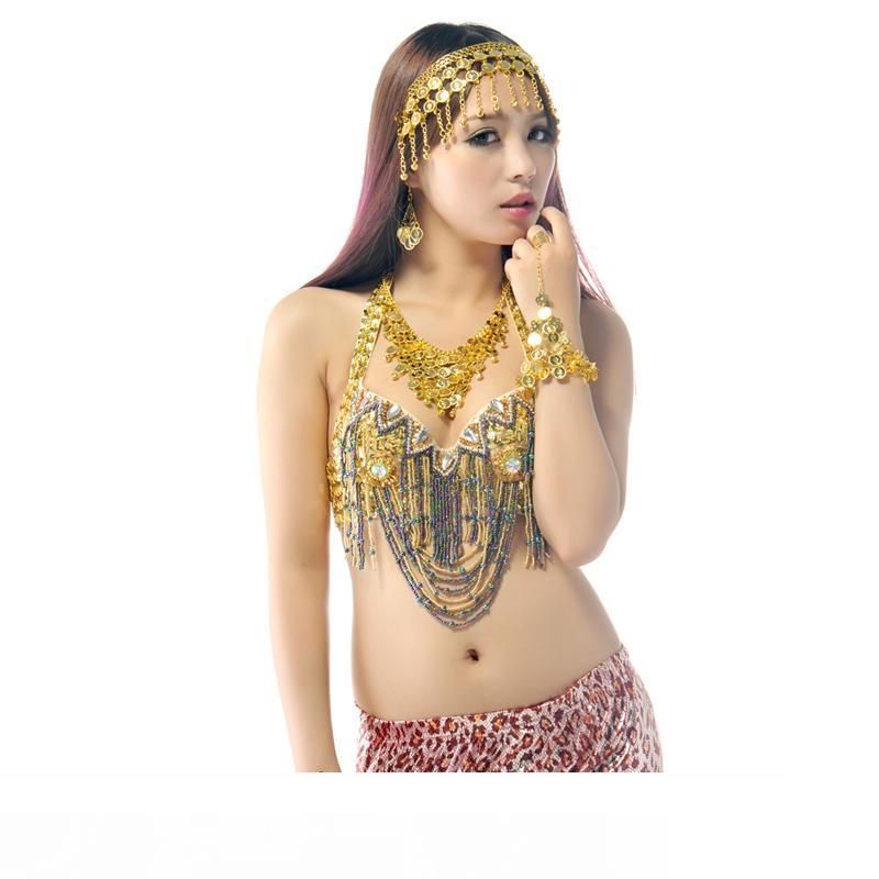 Women Indian Belly Dance Jewelry Set Armband Necklace Bracelet Party Accessories 