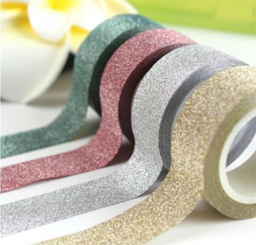 2020 Wholesale 5m Glitter Washi Tape Paper Self Adhesive Stick On
