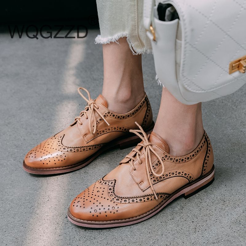 ladies leather oxfords