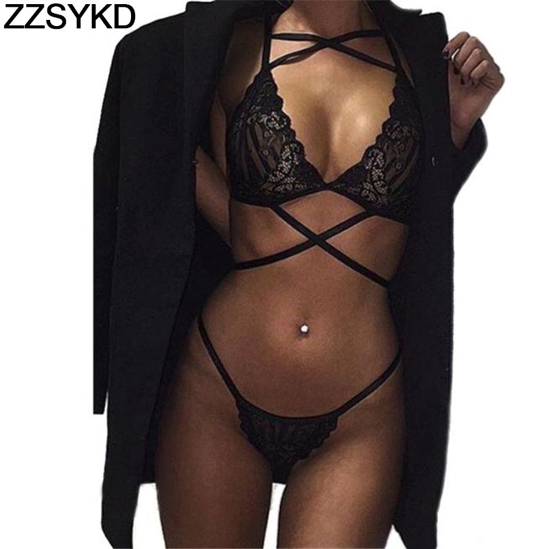 Sexy Lace Bra And Panties - 2021 Bras Sets Porn Lace Bra And Panty Set Women Intimates Bustier Bralette  Underwear Bra+Set Cross Bandage Transparent Sexy Lingerie Femme From  Movearound, $26.53 | DHgate.Com