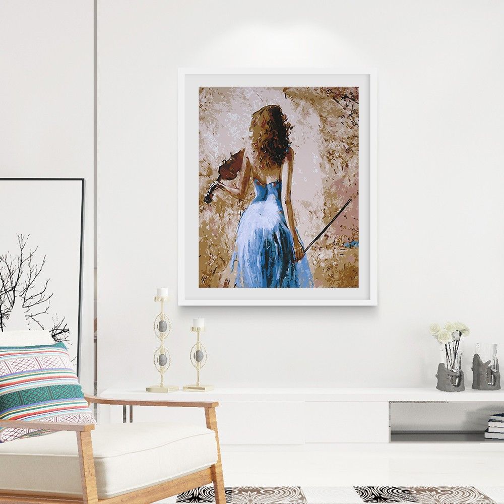 DIY Digital pittura dipinto a mano da parete pittura Animal Cloth pittura soggiorno pittura decorazione domestica 40 * 50 cm Frameless Eagle 