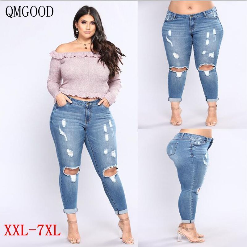 ripped jeans big size