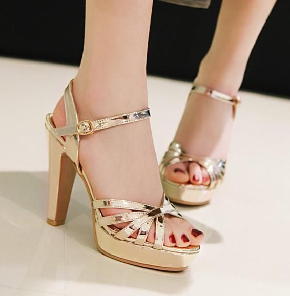 lavender chunky heels