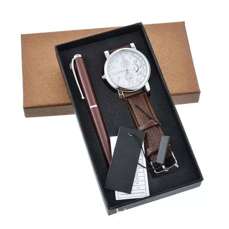 Fashion Casual Watch Ballpoint Pen Men Gift Set For Male Luxury