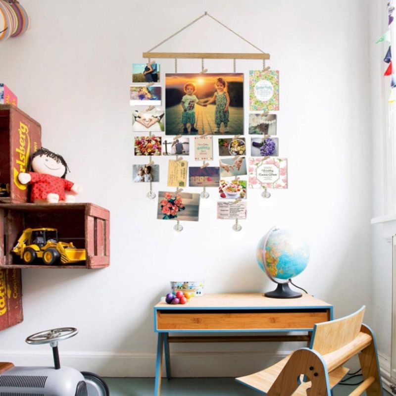 2020 Wooden Wall Hanging Chain Photo Frame With Crystal Pendant With Clip Home Decoration Craft Picture Display Photo Frame From Stunning88 20 4 Dhgate Com