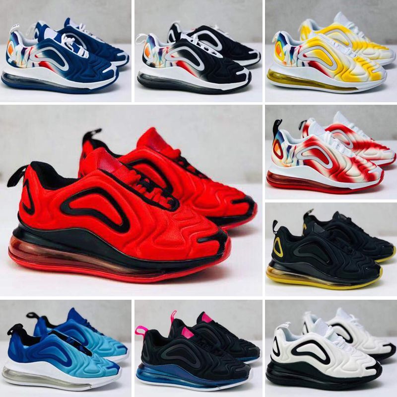 Nike Air Max 720 Niños baratos Niño Niña Diseñador Bebé Padres Niños Negro Rojo Blanco Azul 27C Zapatillas de deporte Zapatillas de deporte Zapatos al aire libre EUR28-35