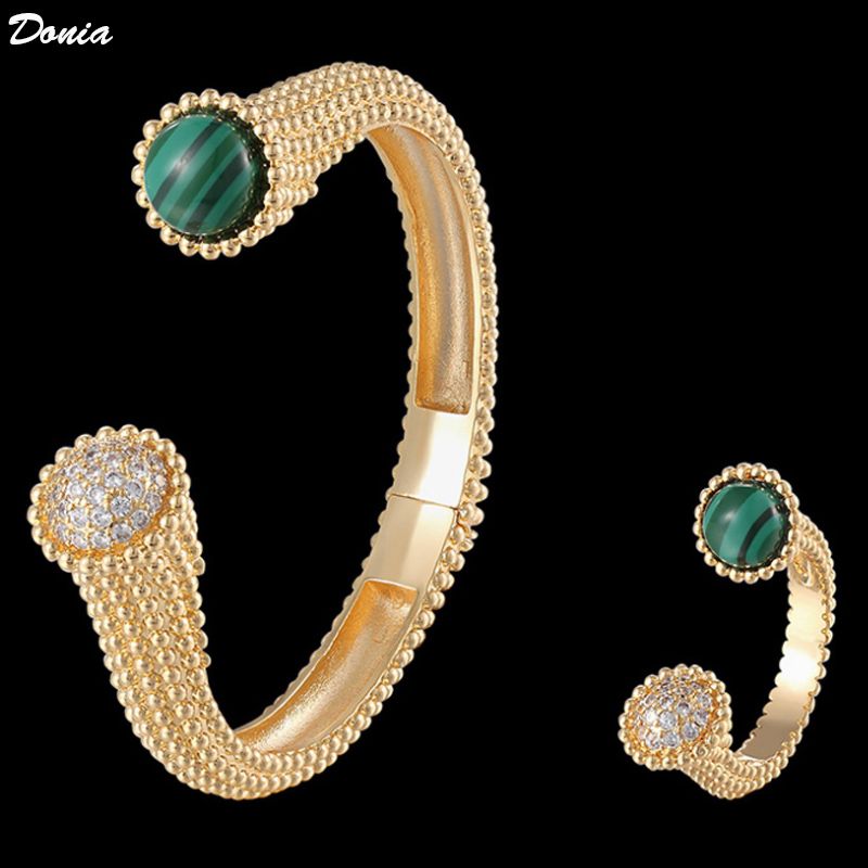 18k gold Plated+green
