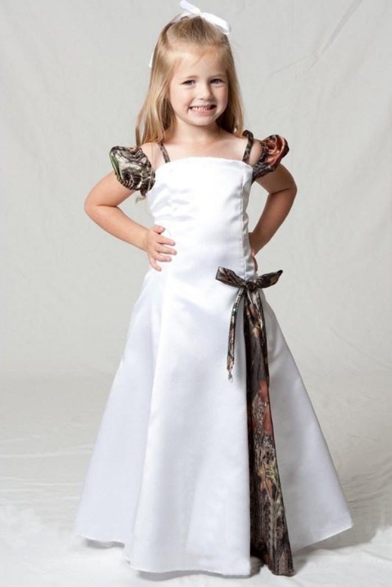 camo flower girl dresses cheap