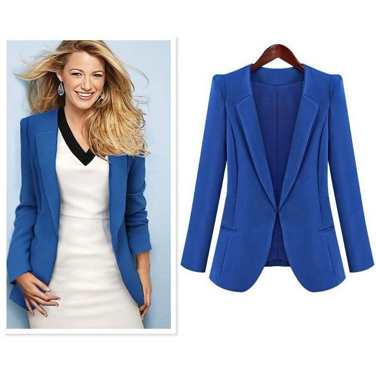 2019 chaqueta vestir delgado negro azul traje mujer ropa blazer mujer primavera verano