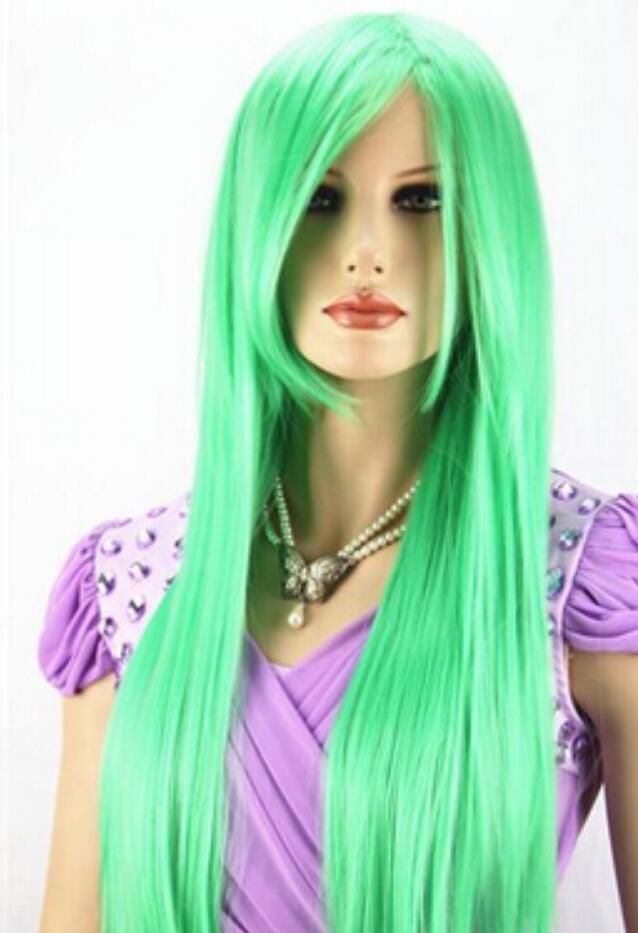 womens green wig