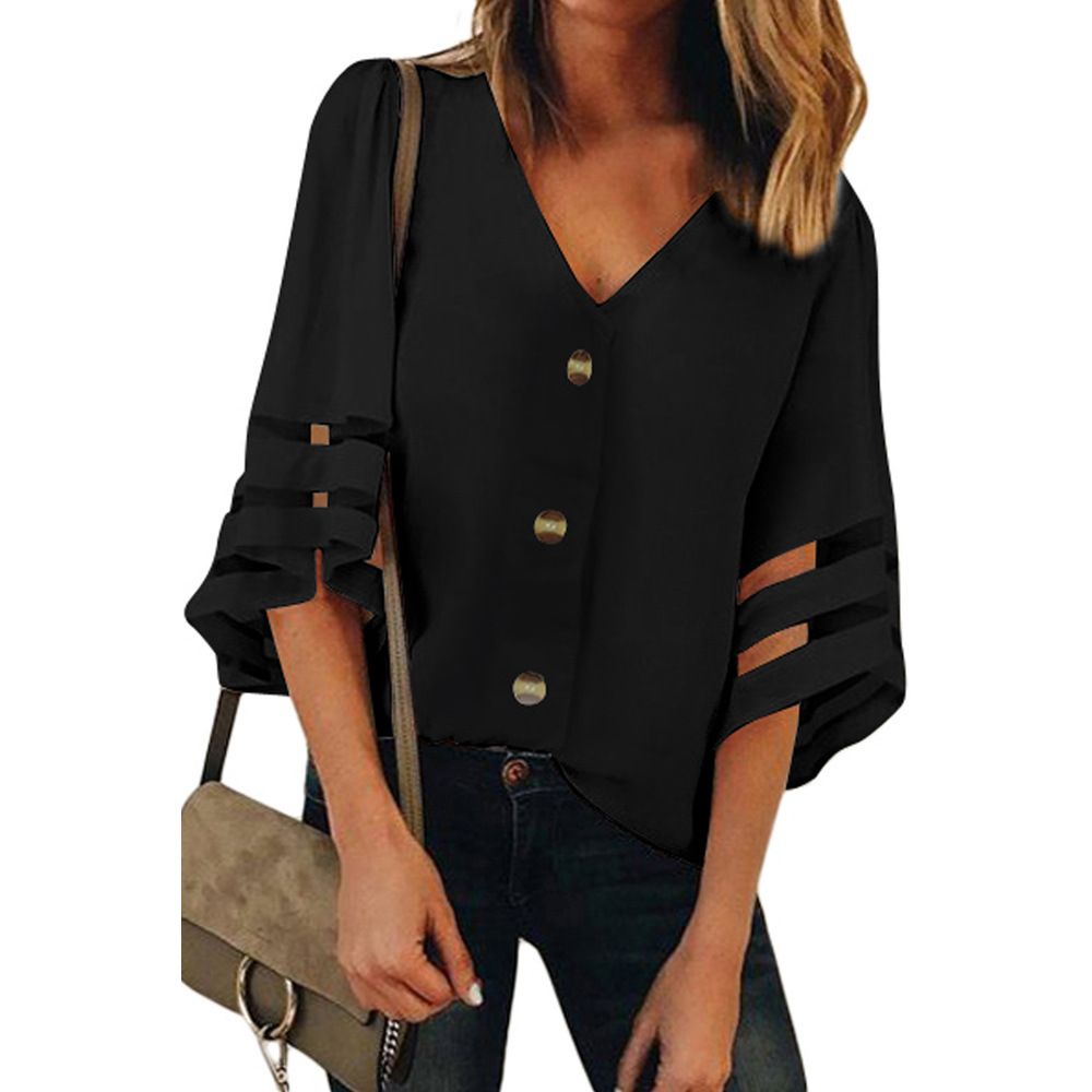 Compra Blusa Camisa Para Mujer Blusas De Manga Larga Negra Mujer 2020 Tops  Para Mujer Y Blusa Elegante Top Femenino Primavera Nuevo Sy253235 Barato |  Entrega Rápida Y Calidad | Es.Dhgate