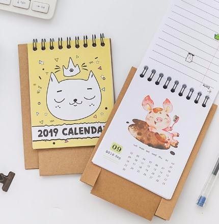 2020 2019 New Kawaii Cartoon Calendar Creative Desk Vertical Paper Kawaii Cartoon Calendar Creative Desk