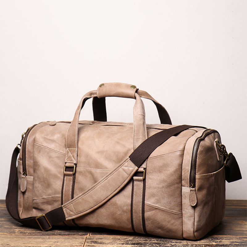 full grain leather travel bag