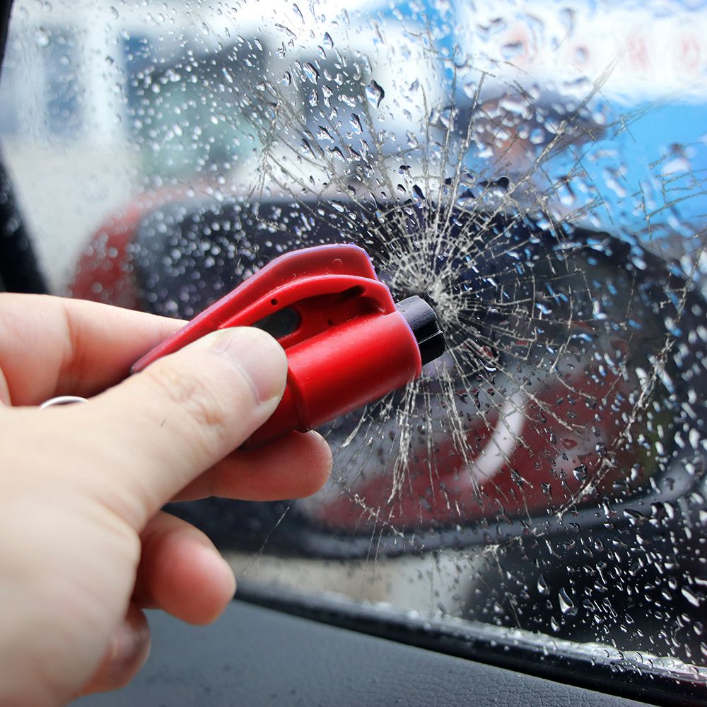 CAR SAFETY SMASH GLASS WINDOW WINDSCREEN BREAK EMERGENCY HAMMER SEAT BELT CUTTER