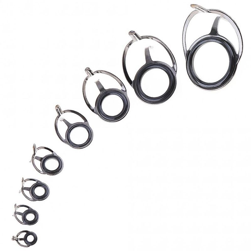 Double Leg Fishing Rod Guide Oval Fish Rod Eyes Guides Line Rings Pole