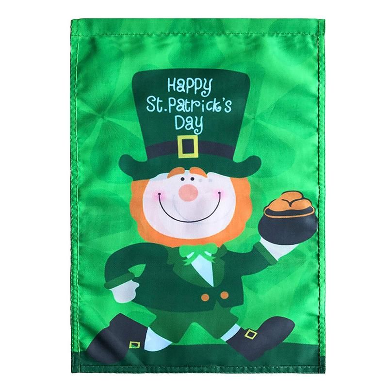 St Patricks Day Garden Flag Irish Hat Festival Decorative Flag