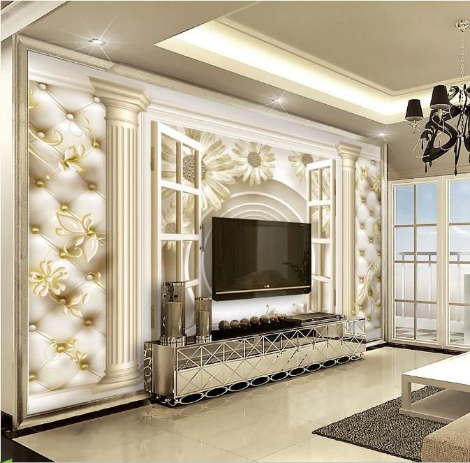 Custom Mural Wallpaper For Bedroom Walls 3d Luxury 3d Jewelry Arch Soft Pack Wall Background Wall Papers Home Decor Living Room Hd Images Wallpaper Hd