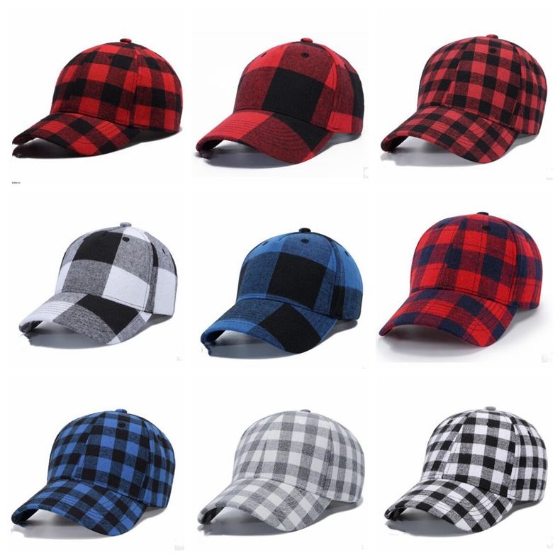 buffalo plaid baseball cap