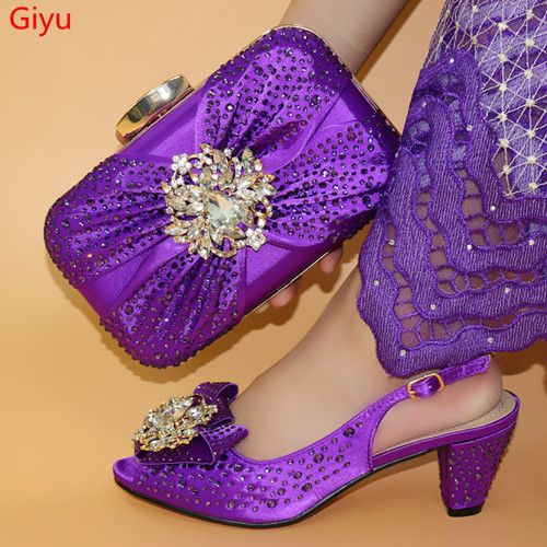 low heel purple shoes