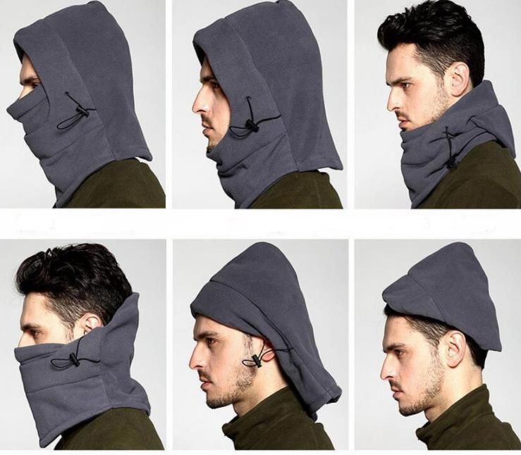 Outdoor thermal warm 6 1 balaclava hood police swat skiing cap Clearance