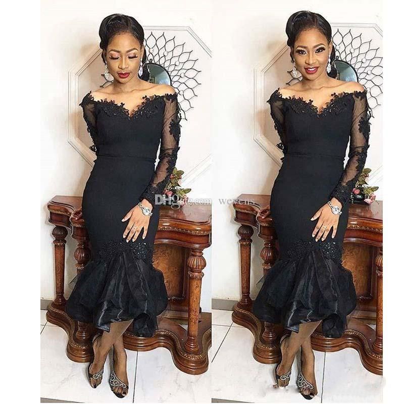 vestido de manga longa social