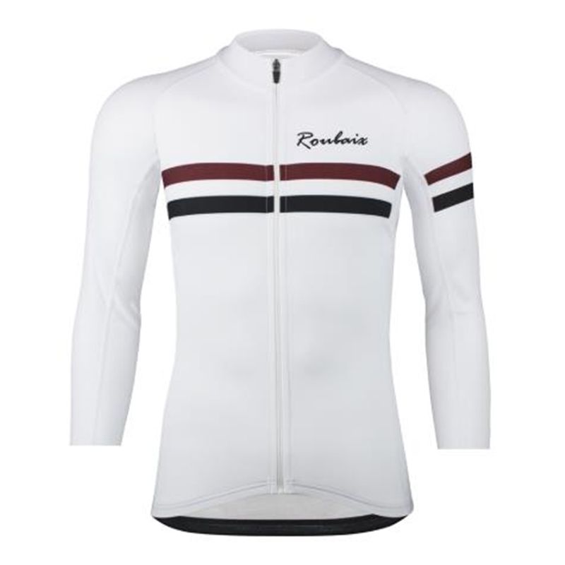 Ropa Ciclismo Hombre White Long Sleeve 