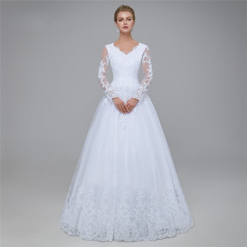 long white modest dresses