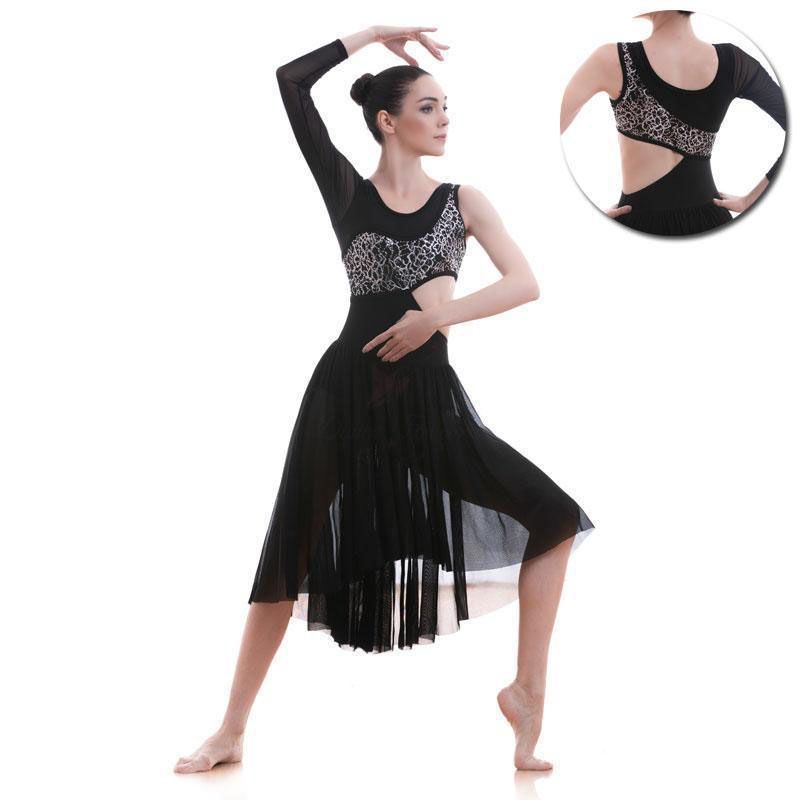 Enfants Filles lyrique Costume Robe Brillant Paillettes contemporain Ballroom Dance Dress