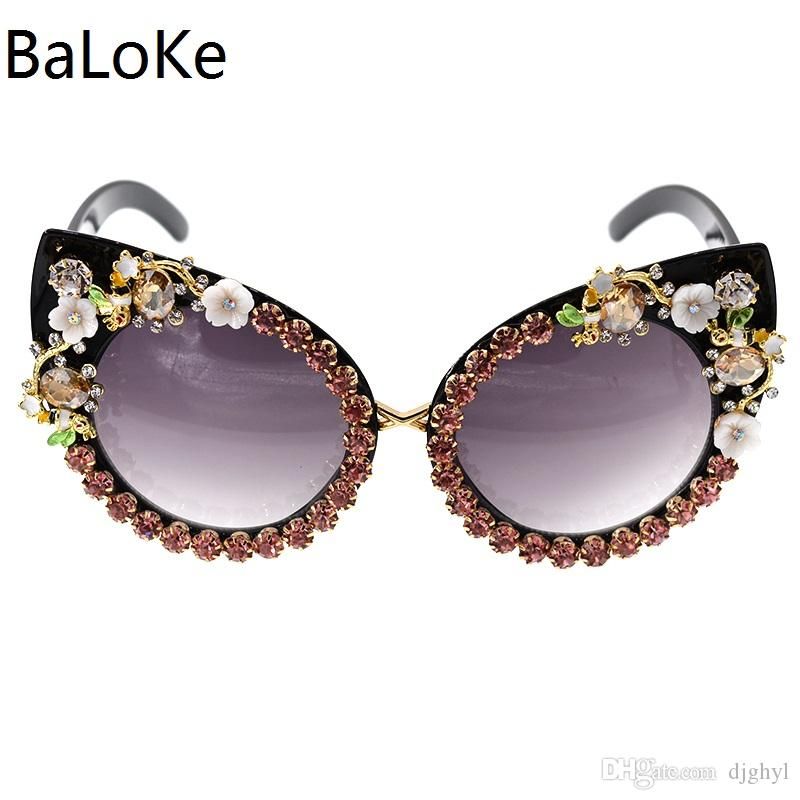 flower cat eye sunglasses