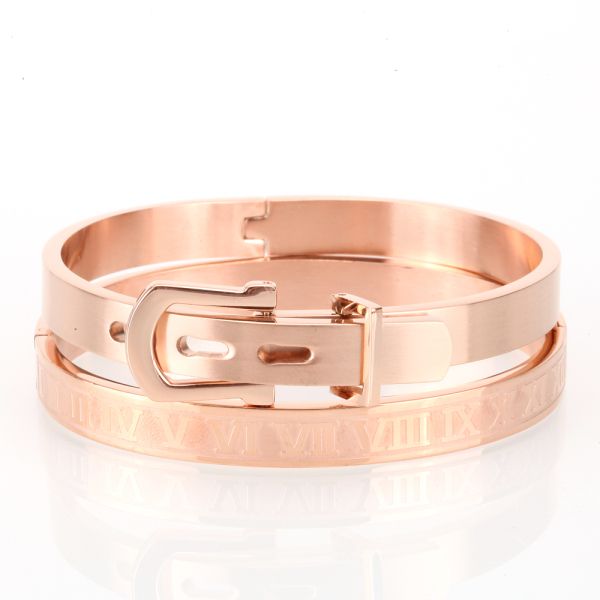 2PCS Rose Gold