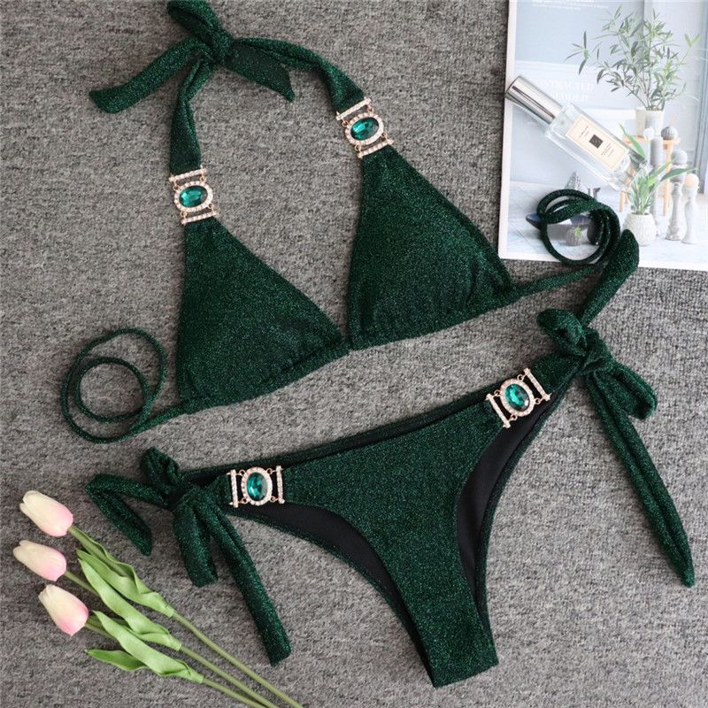 rhinestone bikini set