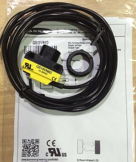 2019 Qty 5 Original Banner Photoelectric Switch Qs18vp6d New In