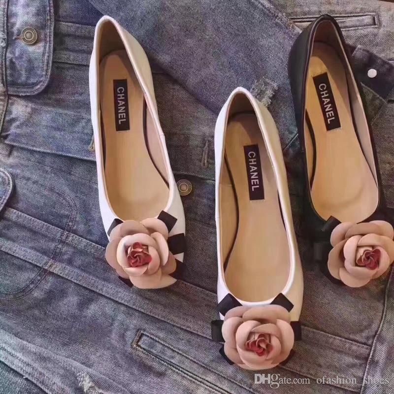 Designer Dress Shoes Autumn Women Office Ladies Low Heel Pumps Bow