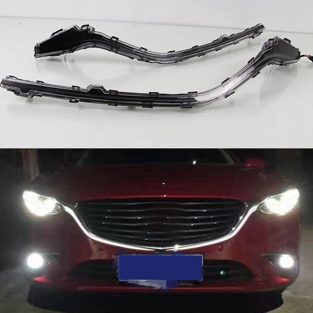 DRL For Mazda 6 Atenza 2016-2018 LED Daytime Running Fog Light With Turn Signal