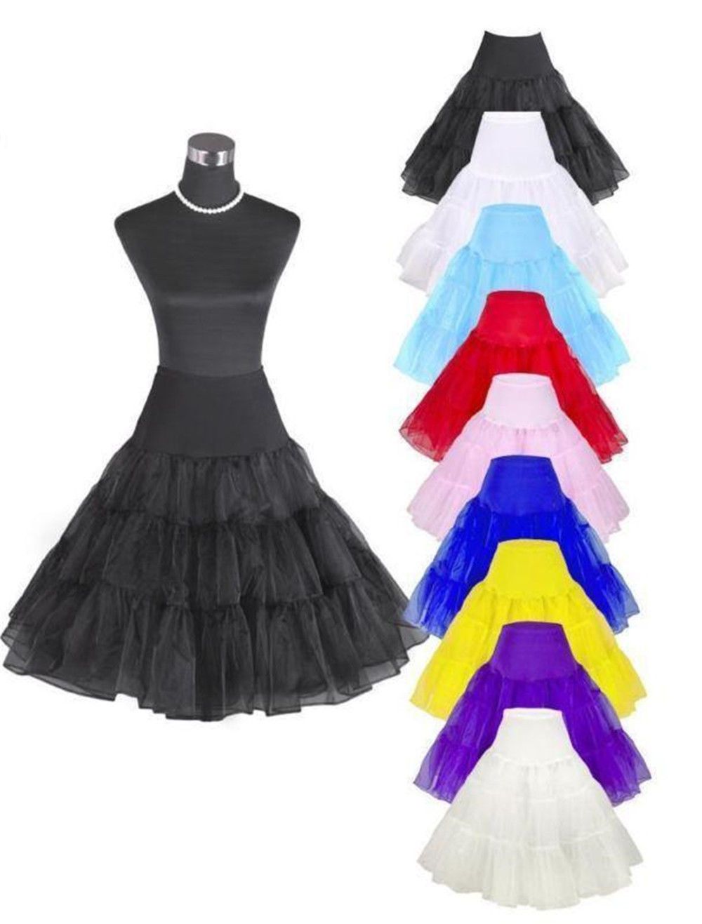 26" 50's Net Underskirt Retro Swing Vintage Petticoat Fancy Skirt Rockabilly 