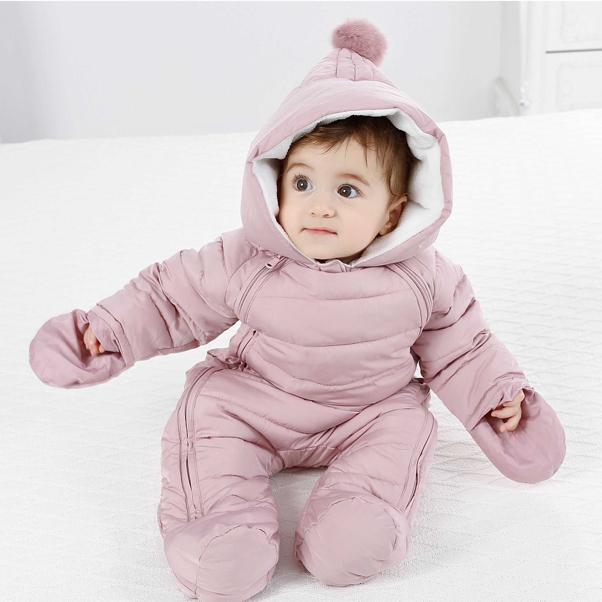 newborn baby girl snowsuit