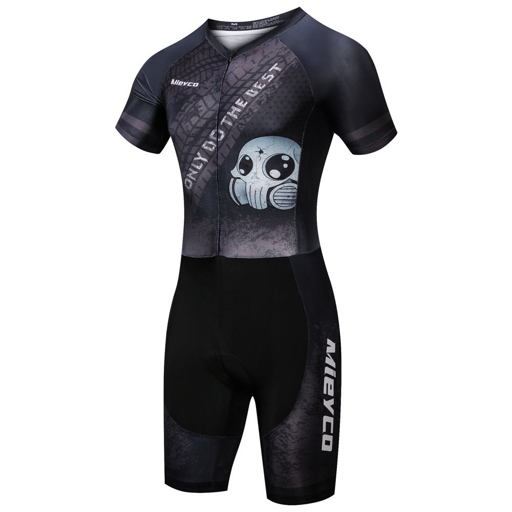 running in cycling jersey