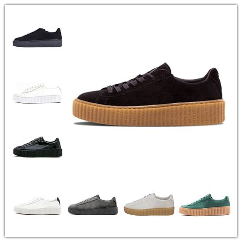 PUMA Nueva Rihanna Fenty Creeper PM Classic Basket Plataforma casuales de terciopelo agrietado