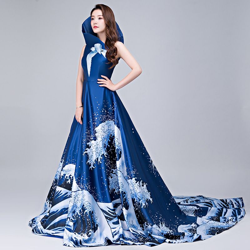 oriental maxi dress