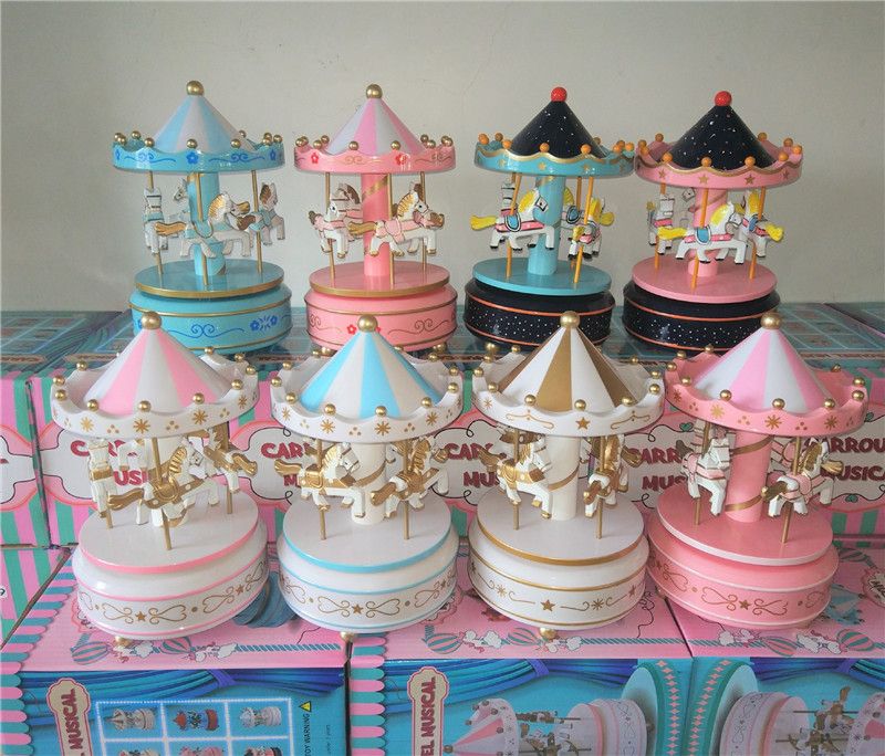 NEW Horse Roundabout Musical Carousel Horse Wooden Carousel Music Box
