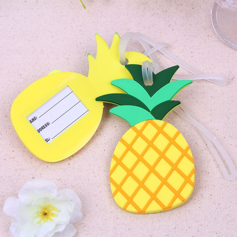 pineapple luggage tag