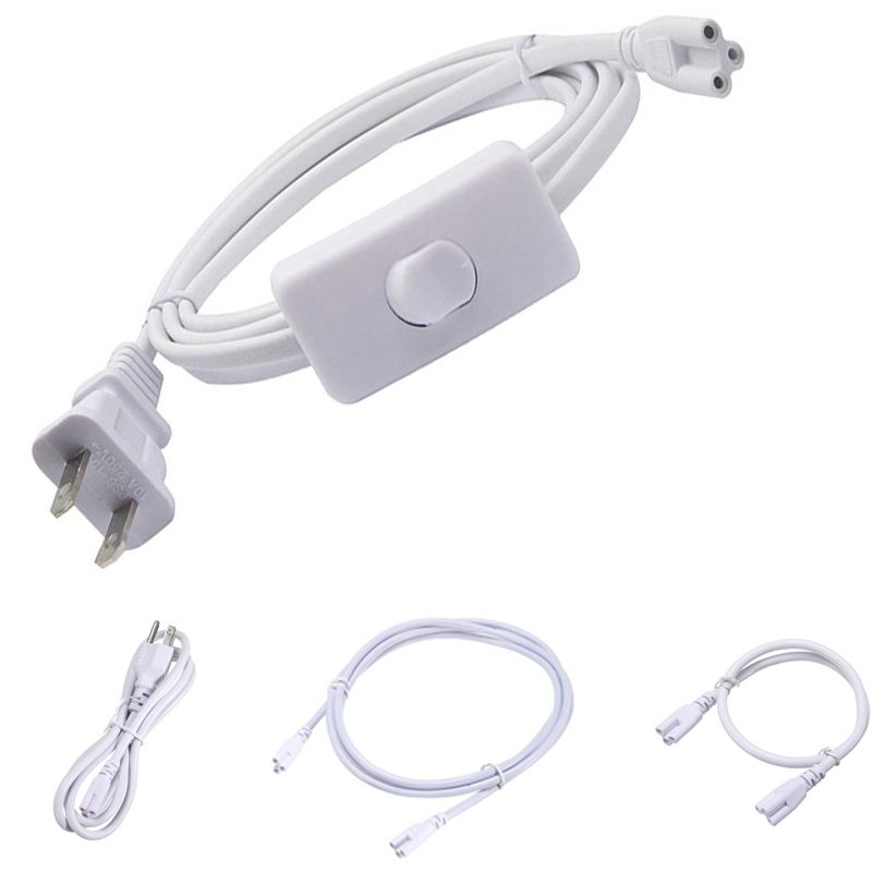 compre cable de extension tubo de luz tubo de luz para t8 t5 bombillas de tubo integradas conector de 3 pines led tubo bombilla cable de alimentacion