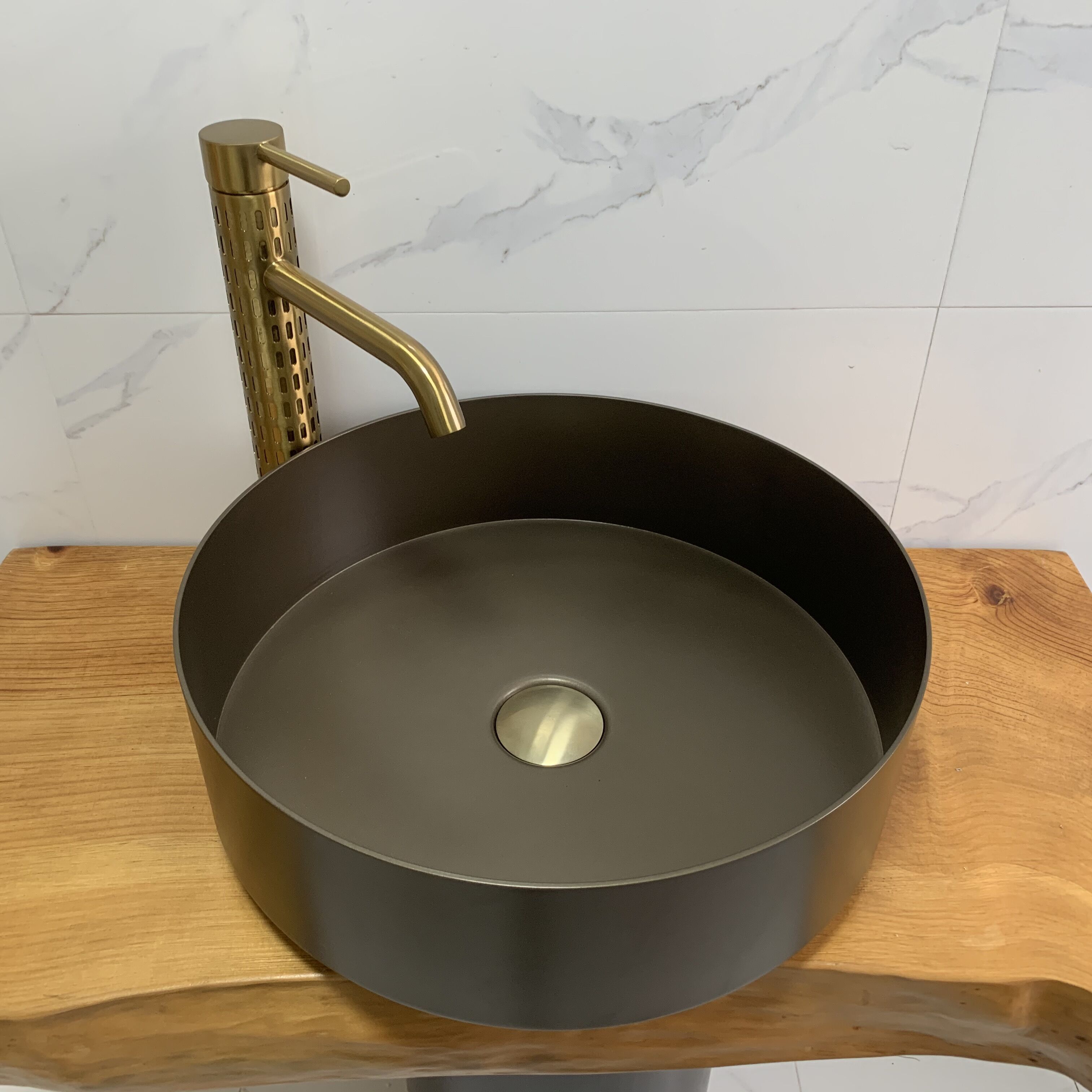 Bathroom Washing Basin Cangler Basin Round Stainless Steel