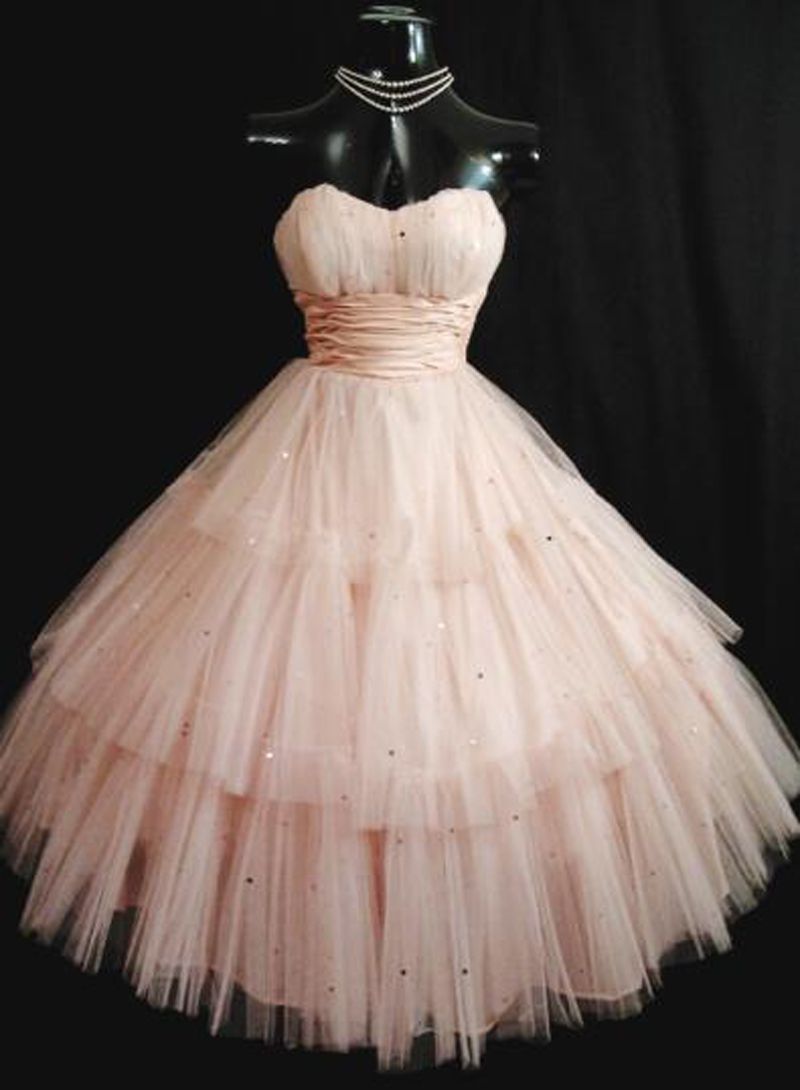 1950s strapless dress
