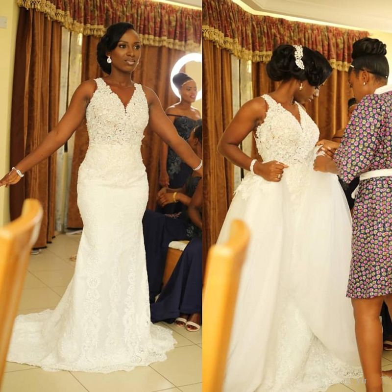 african white wedding dress