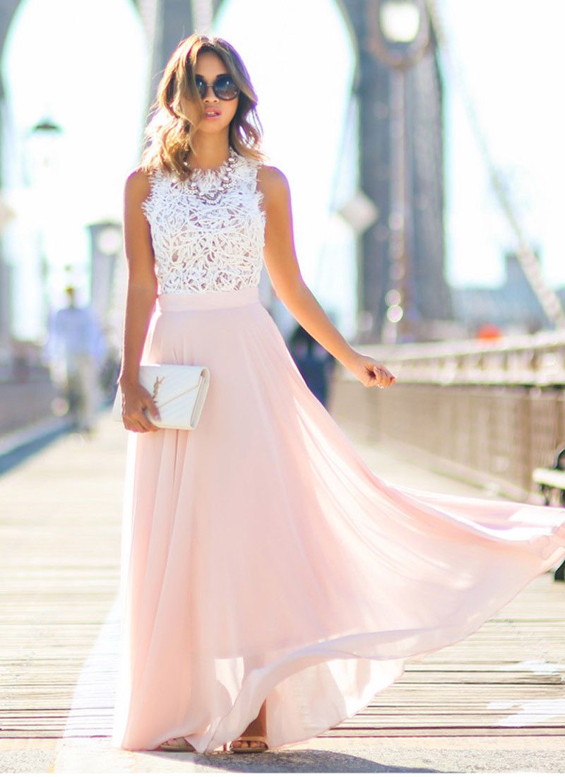 boho lace maxi