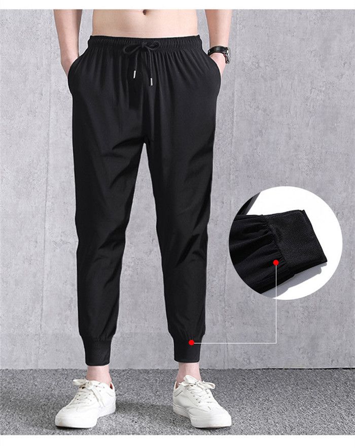 Compra Pantalones Flojos Sólidos Diseñador De Color Los Pantalones De  Estiramiento Homme Casual Lace Up Recortadas Pantalones Para Hombre De  Secado Rápido Barato | Entrega Rápida Y Calidad | Es.Dhgate