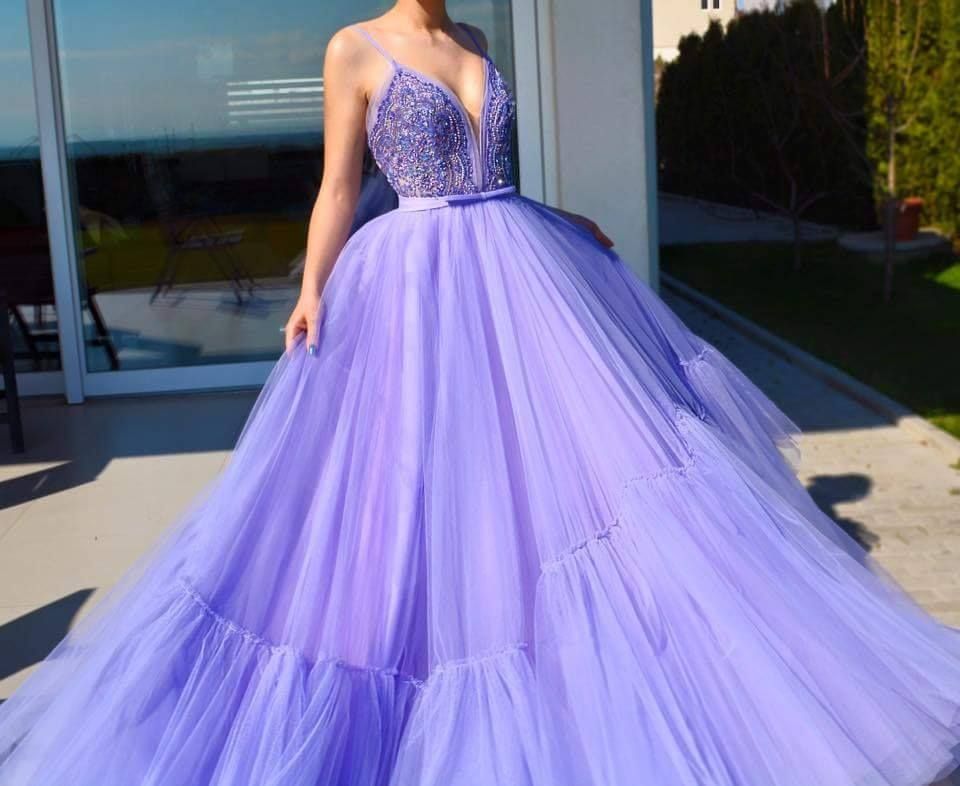 robe de bal mauve