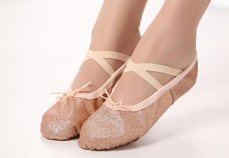 girls glitter ballet shoes