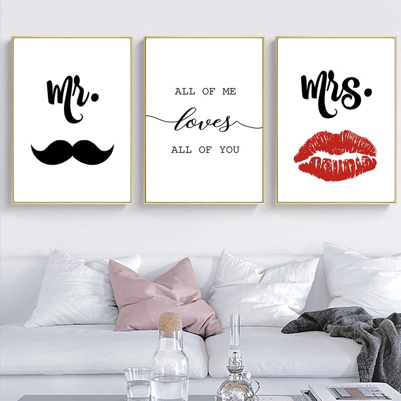 2020 Romantic Mr Mrs Beard Lips Prints Poster Love Quotes Canvas Painting Couple Anniversary Minimalist Wall Art Picture For Bedroom Decor Weddin From World View 10 12 Dhgate Com